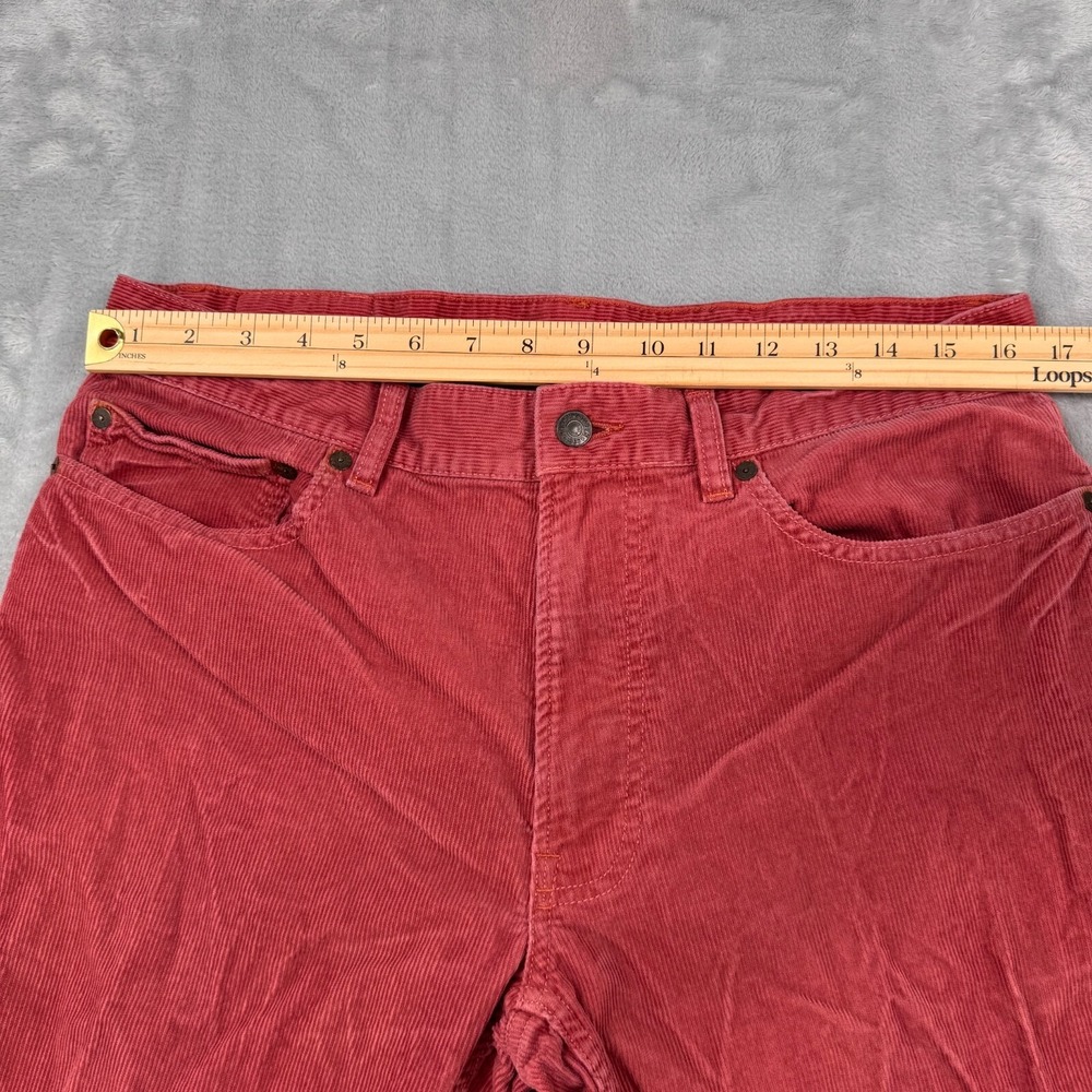 Polo Ralph Lauren Straight Pants Men's 33x32 Red Corduroy 100% Cotton - Picture 3 of 16